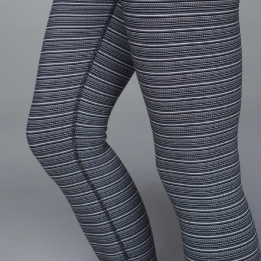 Lululemon High Times Pant Leggings‎ Textured Stripe Black Deep Coal - Picture 4 of 13